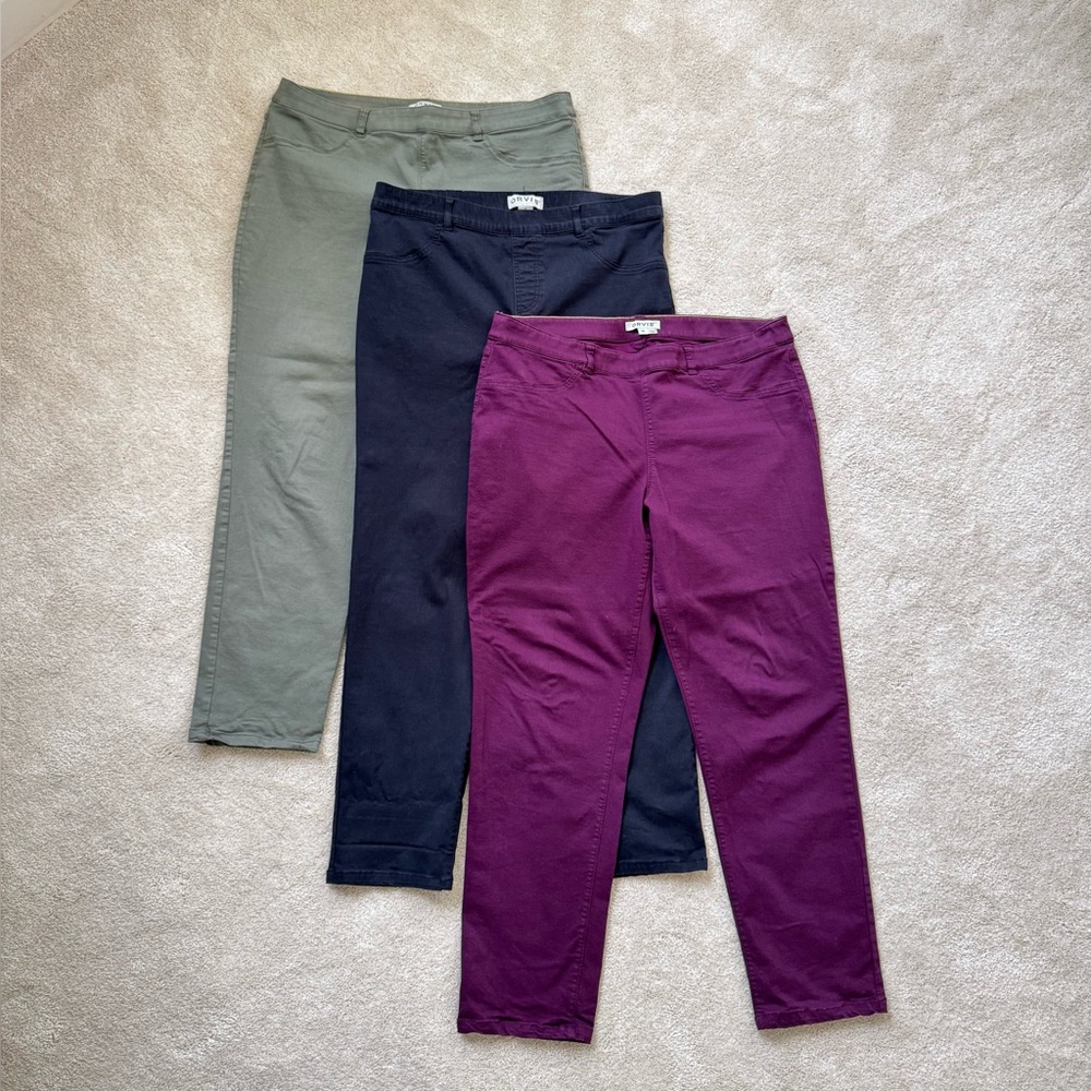 Set of 3 Women’s Orvis size 16 (fits like 14) Stretch Twill Pants.